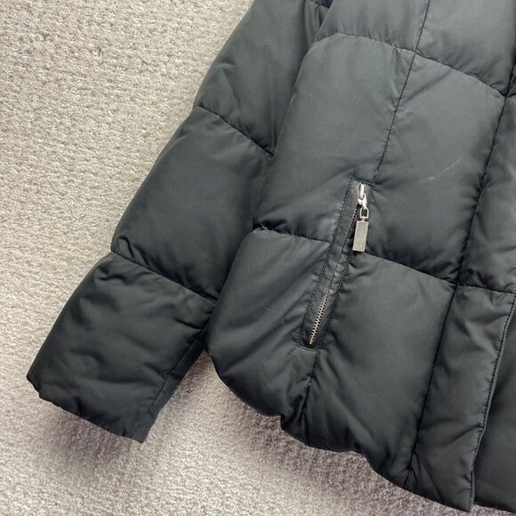 Tommy Hilfiger Black Down Quilted Puffer Jacket Full Zip Women Sz Small Read - Picture 3 of 13
